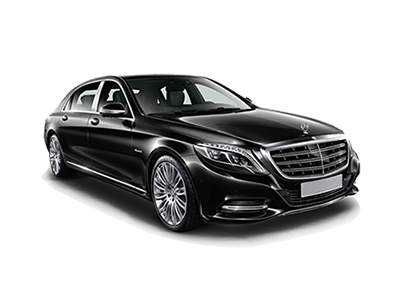 Black VIP Executive Car in white Background