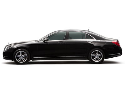 Black Executive Car in white Background